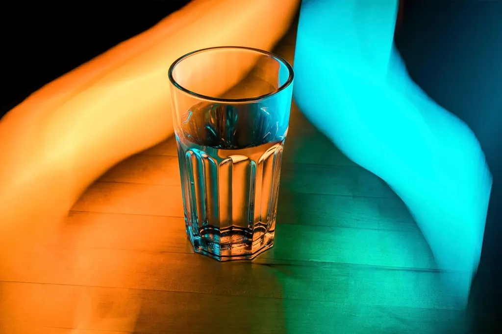 Glass of filtered water instead of a plastic water bottle
